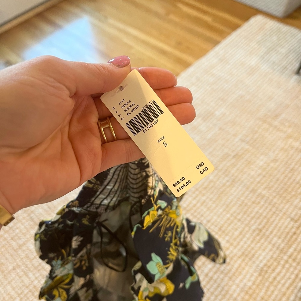 Floral Anthropologie strapless top - Picture 3 of 3